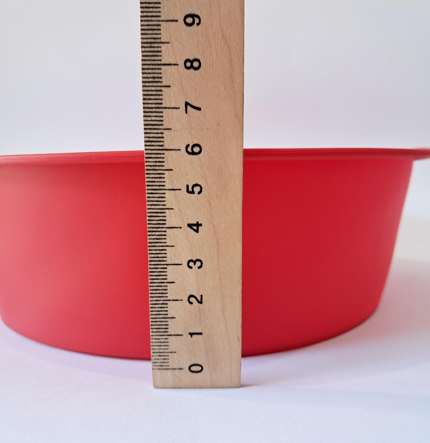 Силиконовая форма для пирогов и тортов круглая с ручками 20 см Красный (SAM-04281) - фото 10