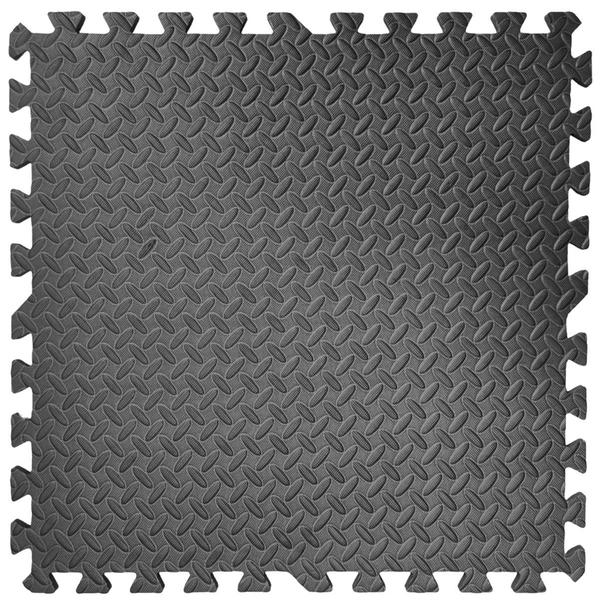 Пол пазл модульное напольное покрытие Sticker Wall SW-00001169 600x600x10 мм Черный