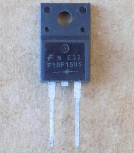 Диод F10F150S FFPF10F150S 1500V/10A/TO220F-2pin (51330) Диод F10F150S FFPF10F150S 1500V/10A/TO220F-2pin (51330)