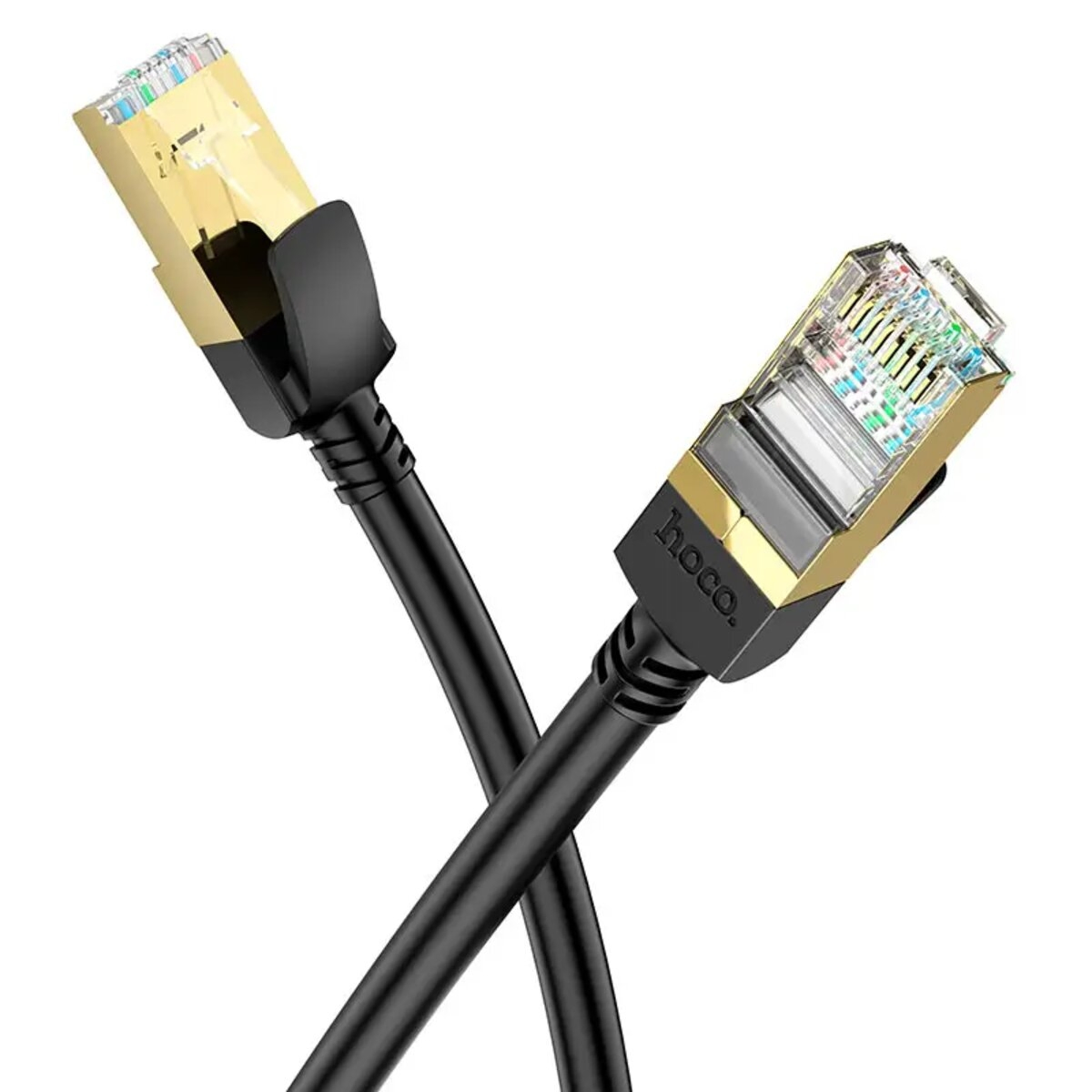 Патч-корд Hoco US02 Level Pure Copper Gigabit Ethernet Cable 1 м Black Патч-корд Hoco US02 Level Pure Copper Gigabit Ethernet Cable 1 м Black