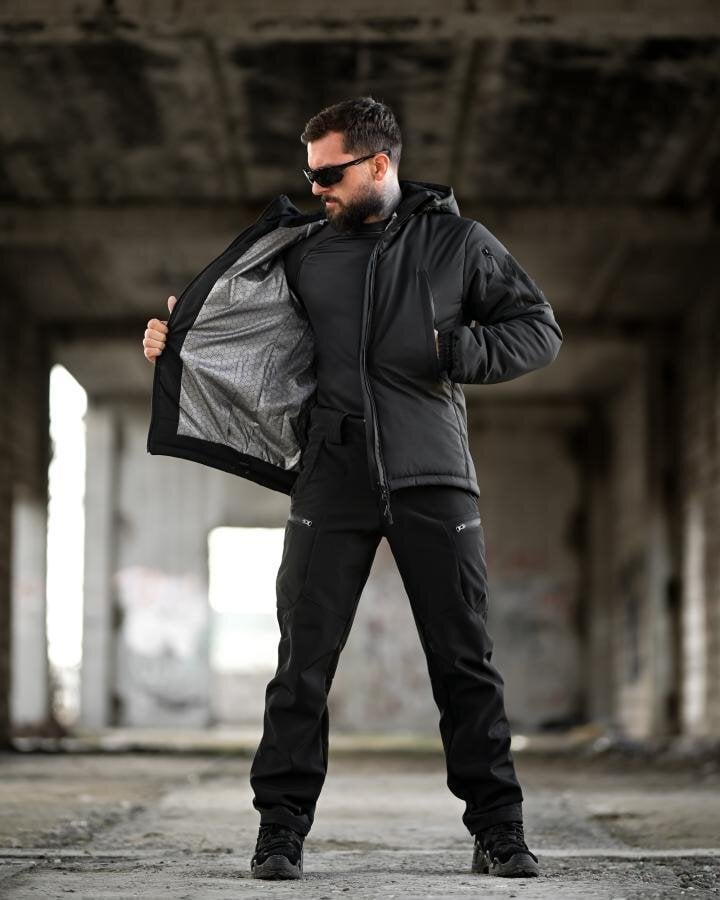 Тактический костюм мужской зимний XL Черный (PK61703)
