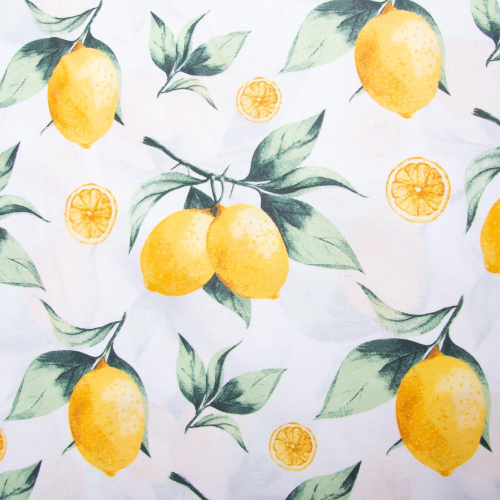 Тканина бязь ранфорс для постільної білизни Лимон 130 г/м2 240 см (2375816441)