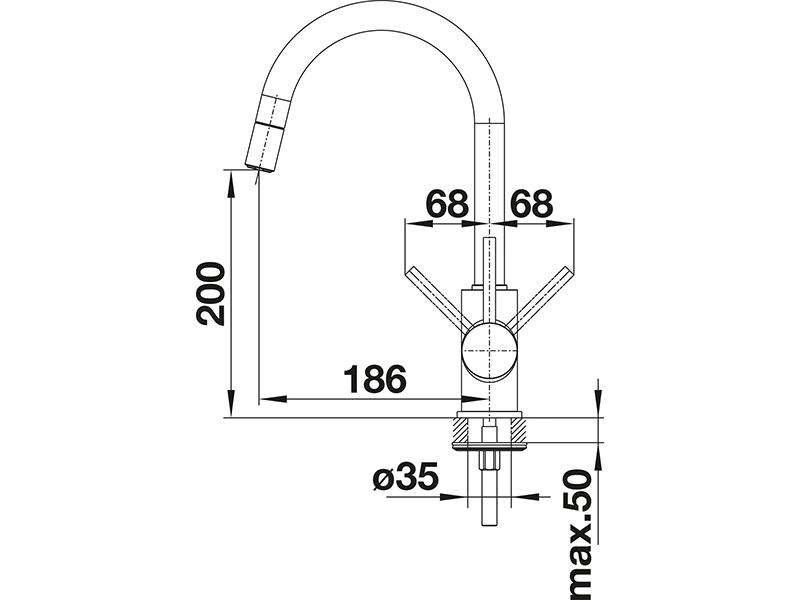 Смеситель кухонный Blanco MIDA-S 526653 (43370) - фото 4 Смеситель кухонный Blanco MIDA-S 526653 (43370) - фото 4