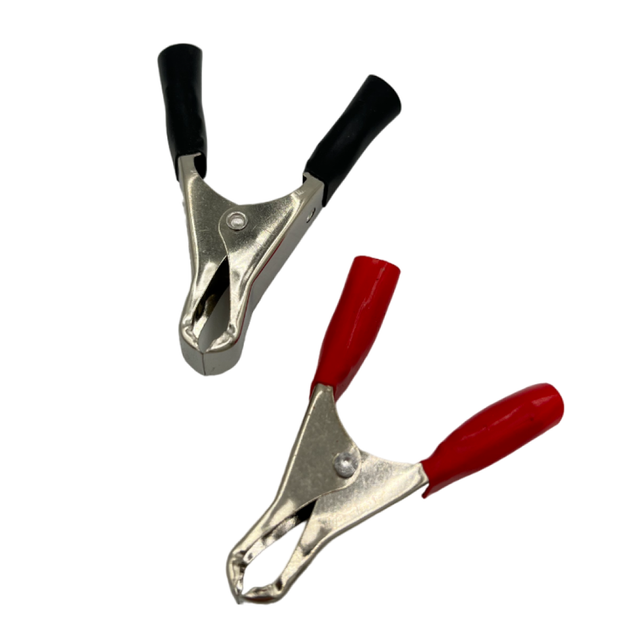 Зажим крокодил электрический ЗКС-50 50 мм 10А пара Черный/Красный (1158)