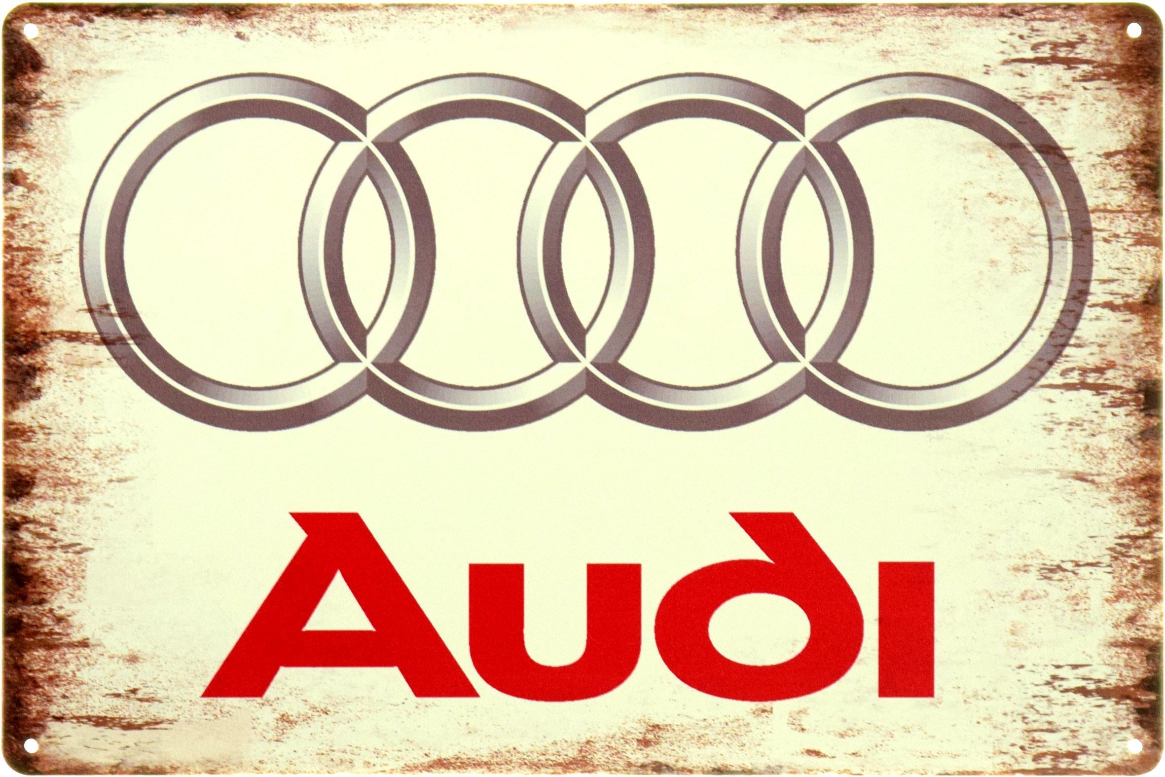 Табличка металлическая "Audi" 20x30 см (ms-104077)