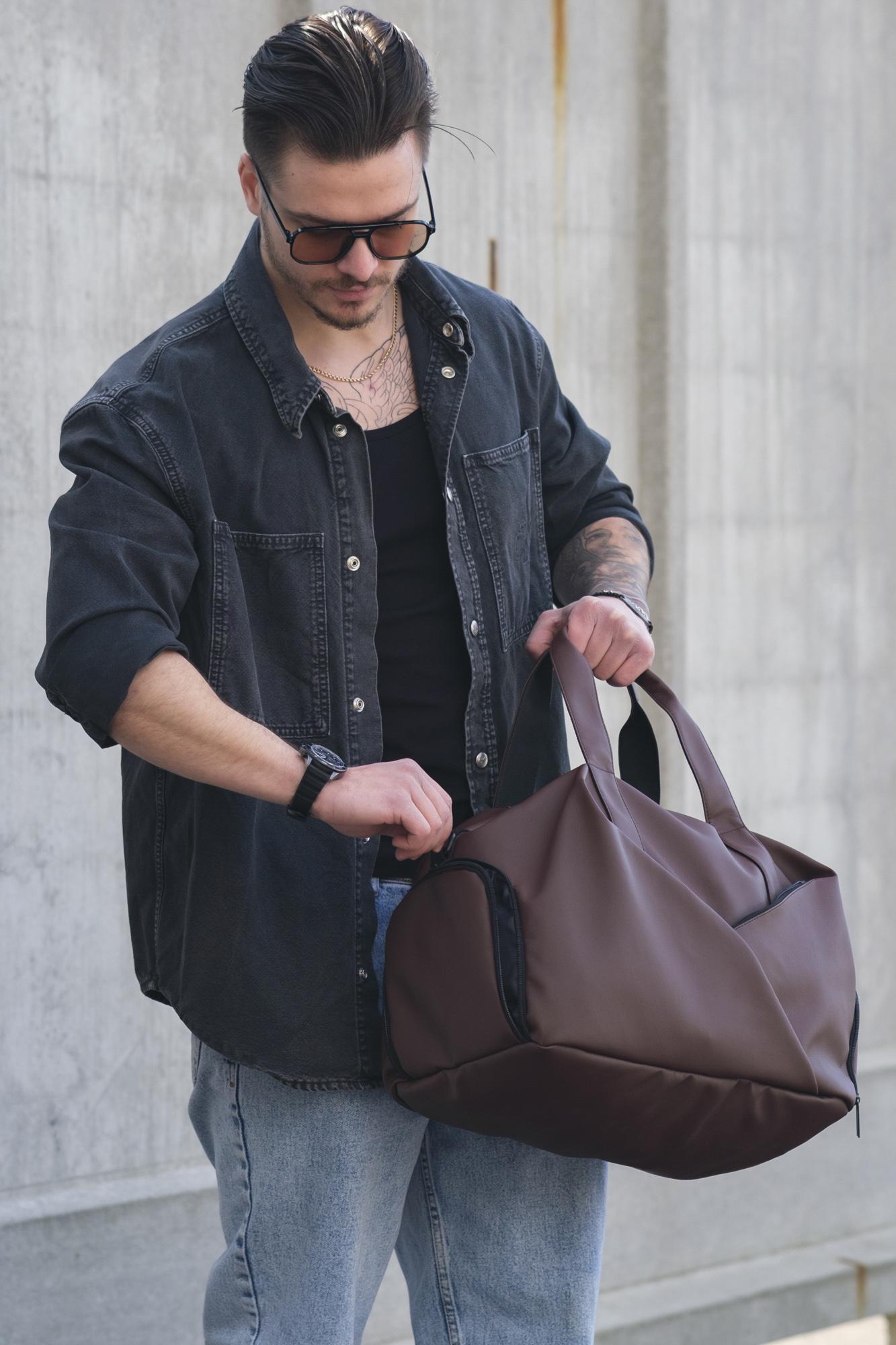 Сумка мужская Without Gym дорожная багажная Brown (8049530) - фото 5 Сумка мужская Without Gym дорожная багажная Brown (8049530) - фото 5