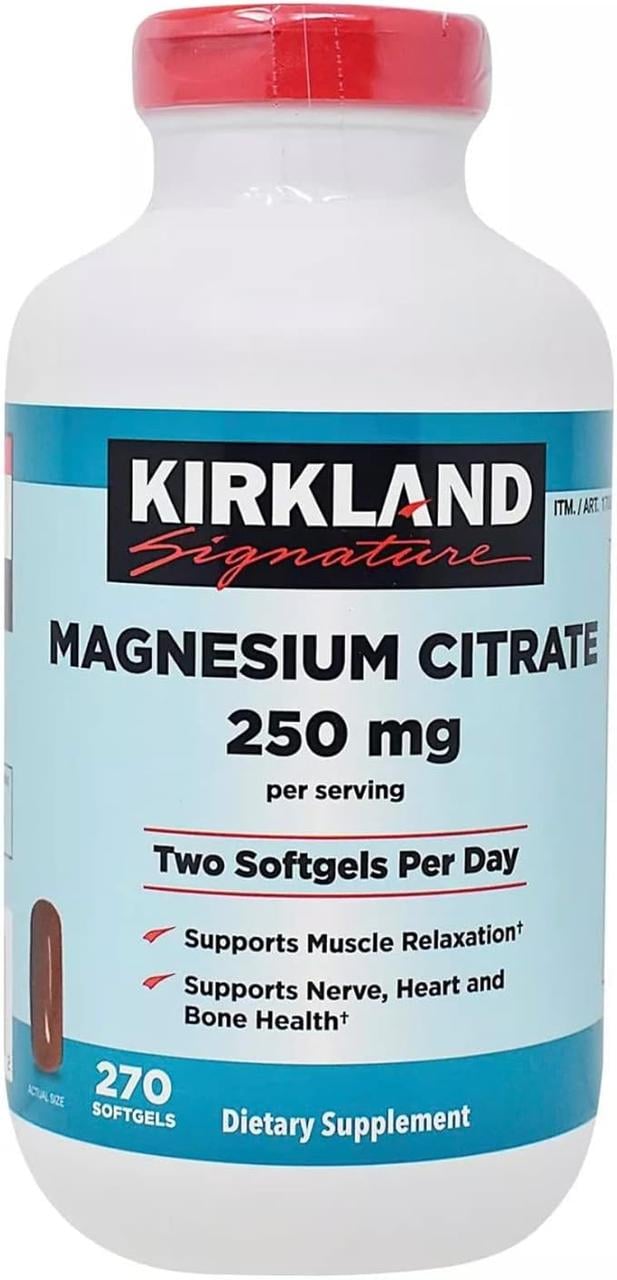 Витамины Kirkland Signature Magnesium Citrate цитрат магния 270 капсул 250 мг (2479293950)