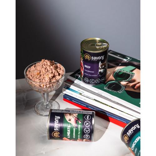 Корм влажный Savory для взрослых собак всех пород с говядиной 400 г - фото 5 Корм влажный Savory для взрослых собак всех пород с говядиной 400 г - фото 5