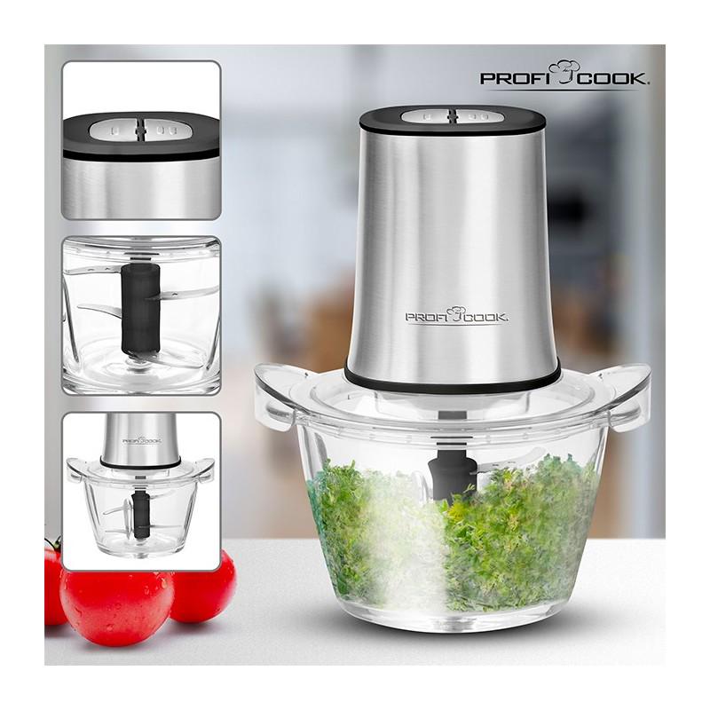 Подрібнювач електричний Profi Cook PC-MZ 1150 400 Вт чаша 1 л Сріблястий - фото 3
