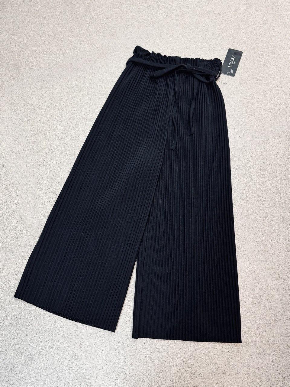 Брюки палаццо на девочку Kids летние 98-104 см Черный