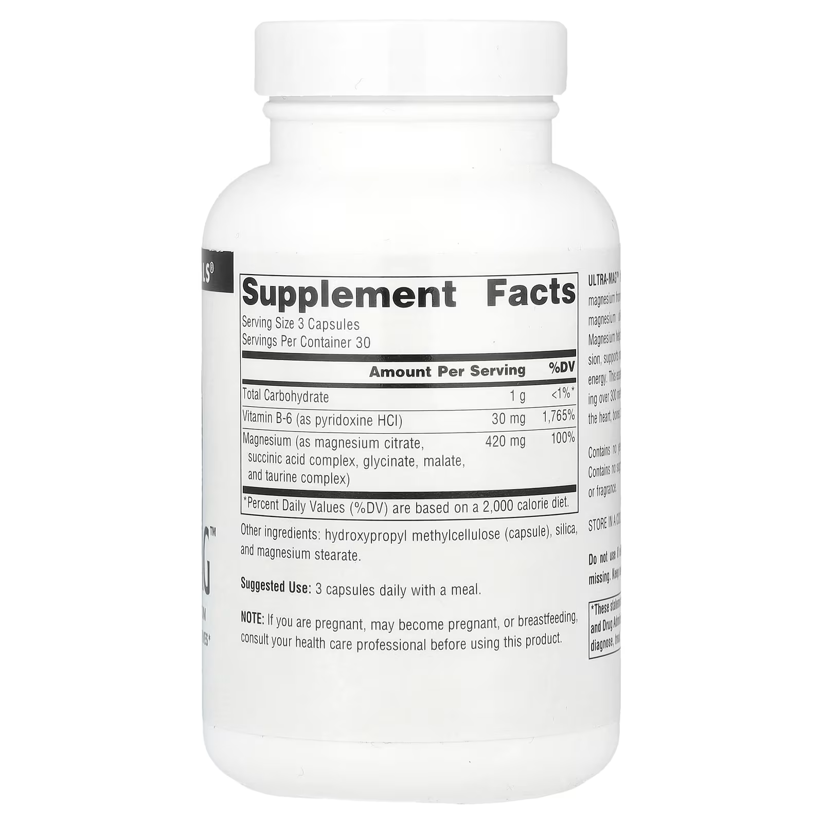 Дієтична добавка Source Naturals Ultra-Mag 90 вег. капс. (28957354) - фото 2 Дієтична добавка Source Naturals Ultra-Mag 90 вег. капс. (28957354) - фото 2