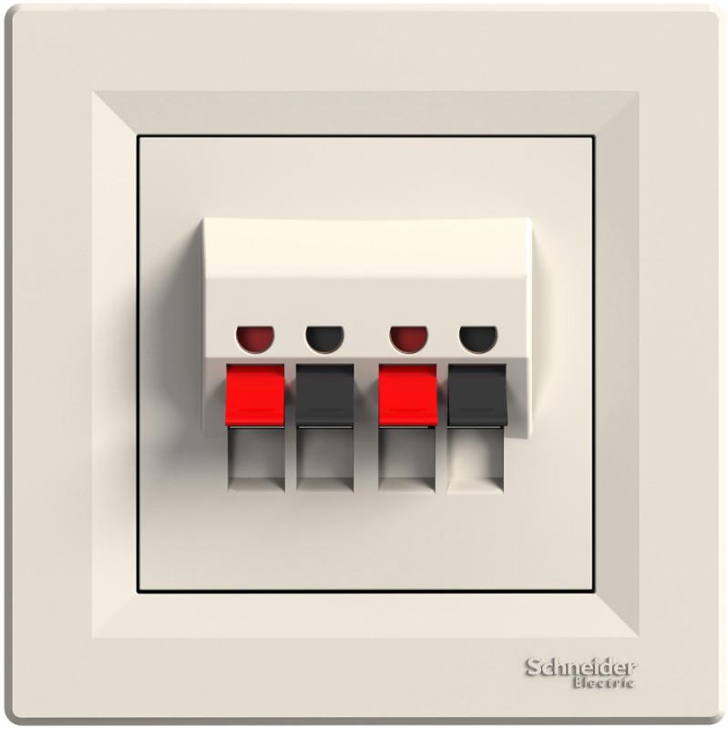 Аудиорозетка Schneider Electric Asfora с рамкой ABS Слоновая кость (EPH5700123)