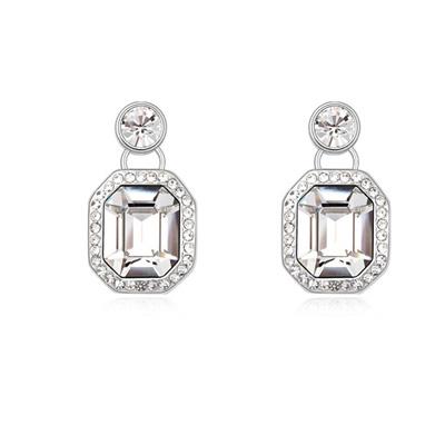 Серьги с кристаллами Сваровски 9287 Italina Белый