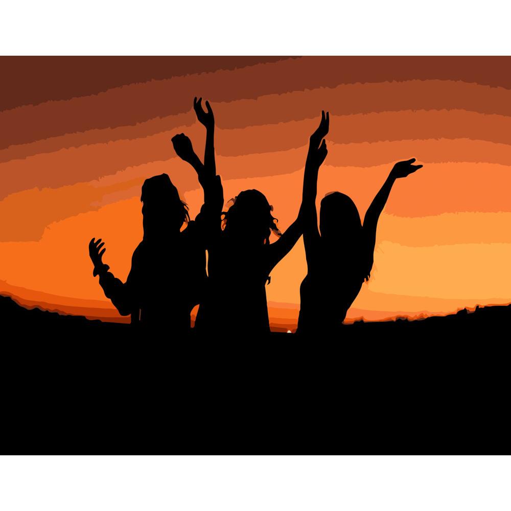 Картина по номерам Strateg Премиум Встреча подружек 40x50 см (DY079)