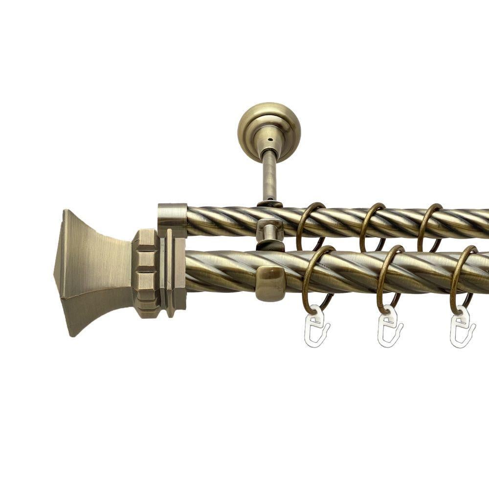 Карниз для штор Orvit Эмпория двухрядный скрученный 25\19 мм 240 см АКВАРИЯ (00-00018334)