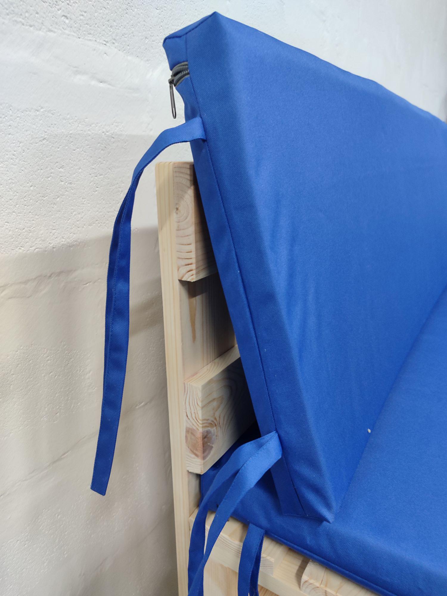 Комплект водоотталкивающих подушек для паллет-дивана eGarden оксфорд 120x60x5/120x40x5 см Синий электрик (5602) - фото 4 Комплект водоотталкивающих подушек для паллет-дивана eGarden оксфорд 120x60x5/120x40x5 см Синий электрик (5602) - фото 4