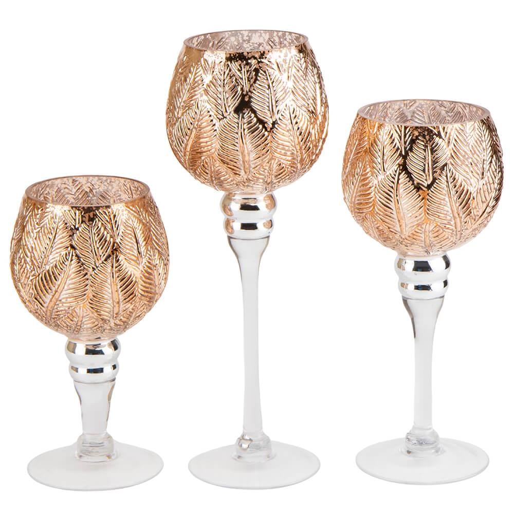 Набор подсвечников Листья 30 см 3 шт. (29919115)