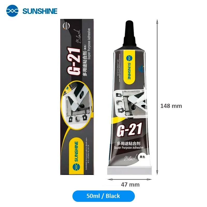 Клей Sunshine G21 для ремонта дисплея и задней крышки с дозатором 50 мл Черный - фото 8