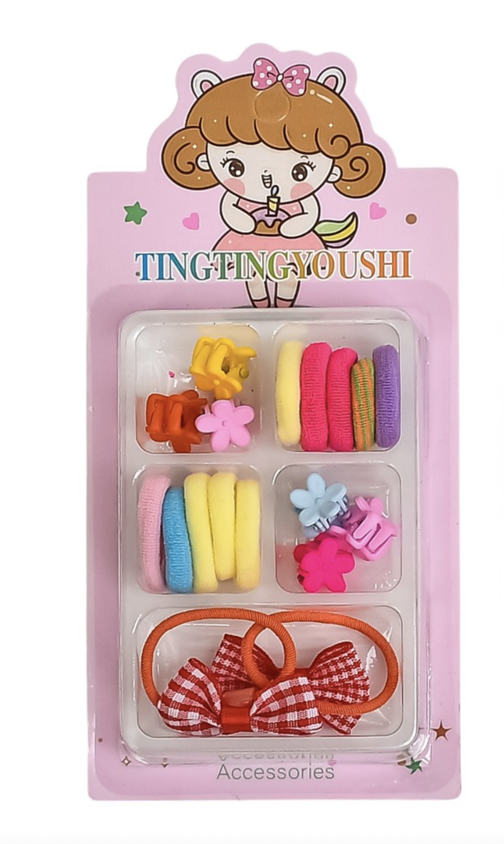 Аксессуары для волос WW02354 18 пр. 12 резинок/6 шпилек (2200000324412)