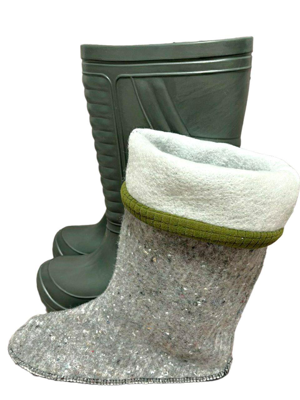 Чоботи зимові із шкарметками Jose Amorales зі вставкою р. 43-44 27 см Хакі (1522756927) - фото 7