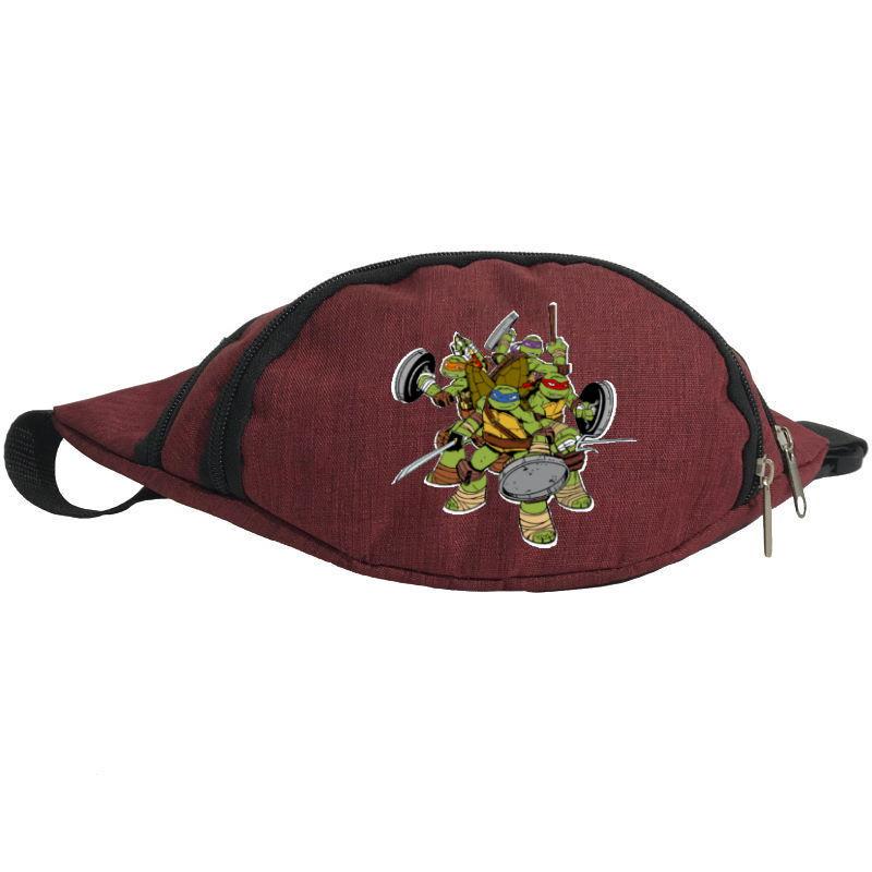 Поясні сумки-бананка Черепашки Ніндзя Turtle-002 Бордовий (1383869011)
