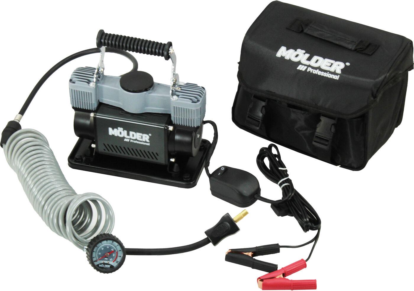 Компрессор автомобильный Molder TURBO к АКБ 2-х цилиндровый 90 л/мин. (MA25300)