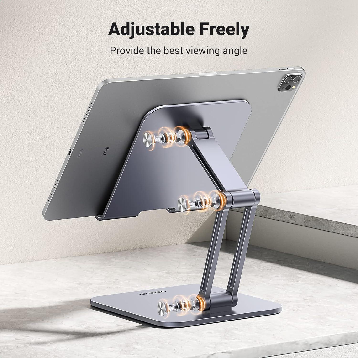 Подставка для планшета Ugreen 4.7-12.9" алюминиевая Темно-серый (15414) - фото 5 Подставка для планшета Ugreen 4.7-12.9" алюминиевая Темно-серый (15414) - фото 5