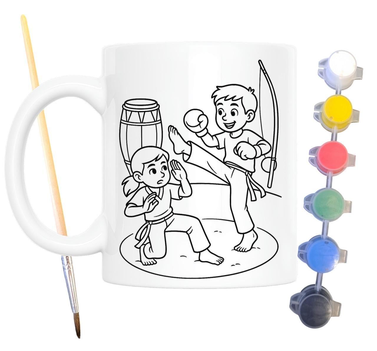 Набор для творчества кружка раскраска Капоэйра 330 мл Белый (КР0116)