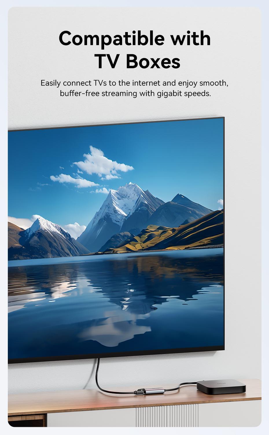 Адаптер Vention USB-C/USB-A на Gigabit Ethernet 1000 Мбит/с алюминиевый Plug and Play 0.15 м Серый (CFQHB) - фото 12