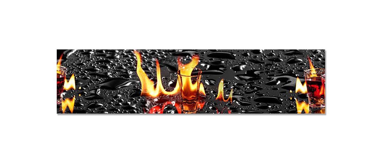 Наклейка виниловая на кухню Zatarga Горящий Виски 600х2500 мм (1294193283)