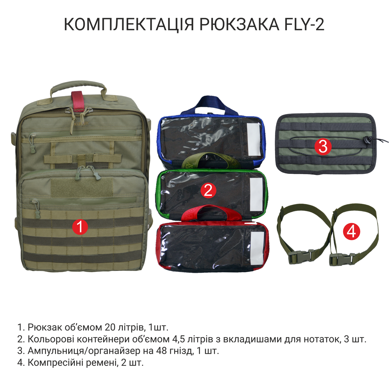 Рюкзак боевого медика Derby FLY-2 Олива (1837505937) - фото 3 Рюкзак боевого медика Derby FLY-2 Олива (1837505937) - фото 3
