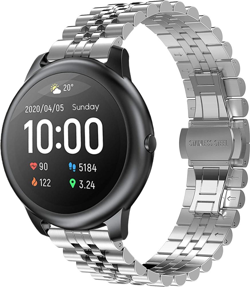 Браслет металевий Stech для Haylou Smart Watch Solar LS05 Silver (25266-59)