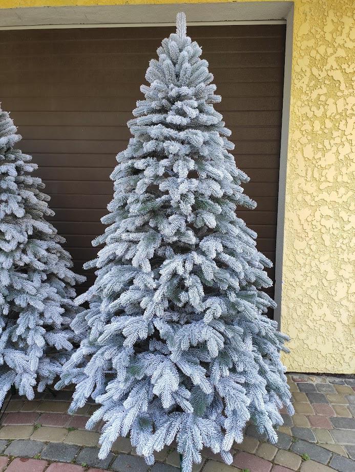 Штучна ялинка лита Елітна Засніжена з підставкою 2,30 м Зелений/Білий (NYT15281)