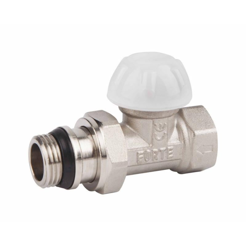 Кран радиаторный SD Forte Powerful SF231W15 прямой без ручки с антитечкой 1/2" (30392674)