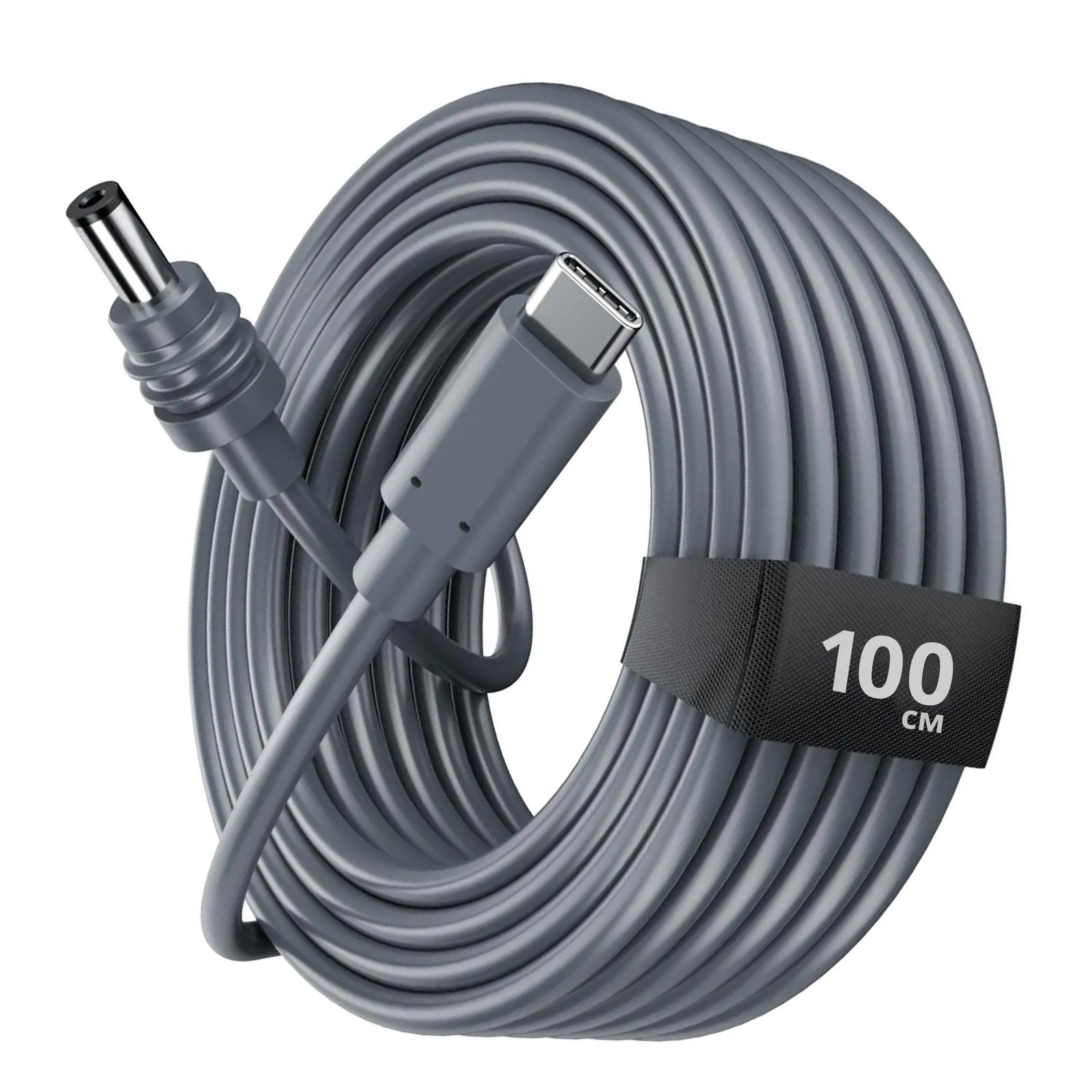 Кабель DC connector-USB Type-C 100W 20V/5A PD для супутникової системи Starlink Mini від повербанку 1 м (30293491)