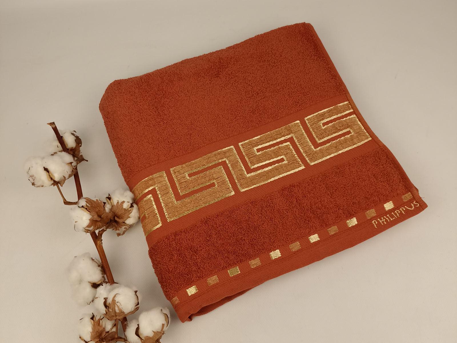 Полотенце Philippus Krinkil Greek Collesium Cotton 70х140 см Терракотовый (Е261)