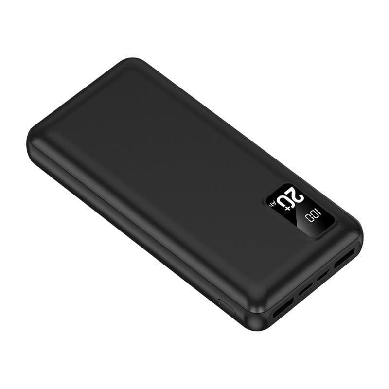 Повербанк с индикатором заряда Type c micro usb 20+ Gear 20000 mAh Black