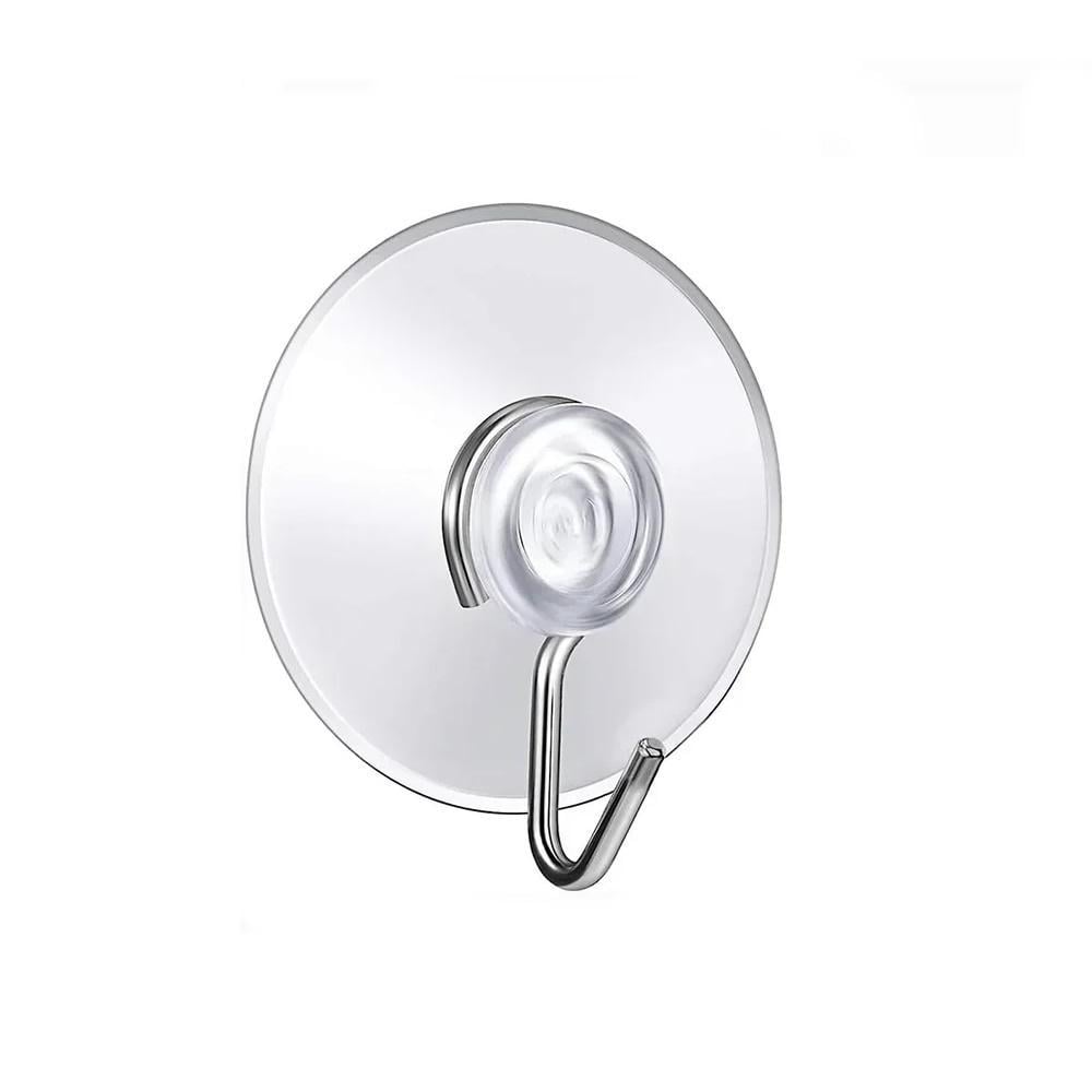 Крючок на вакуумной присоске для ванной/кухни/декора Прозрачный с серебристым (3000003872)