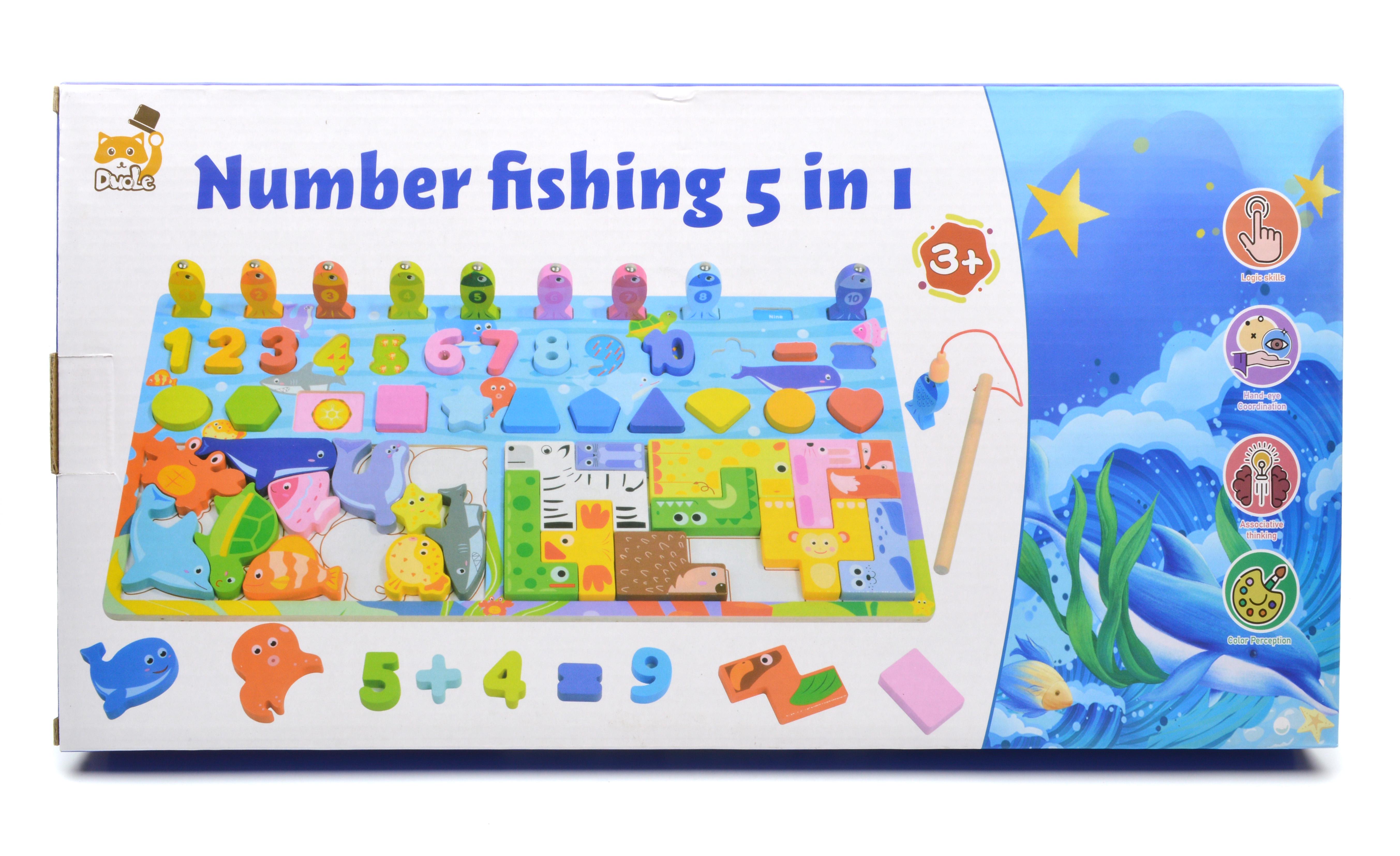 Дошка логічна дерев'яна сортер/риболовля/пазл/зоопарк/цифри/фігурки (73325) - фото 5 Дошка логічна дерев'яна сортер/риболовля/пазл/зоопарк/цифри/фігурки (73325) - фото 5