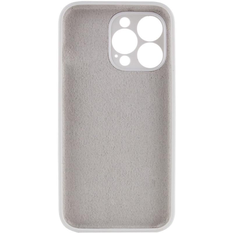 Протиударний чохол Silicone Case Full Camera Protective (AA) NL для Apple iPhone 15 Pro Max (6.7") Білий / White - фото 4