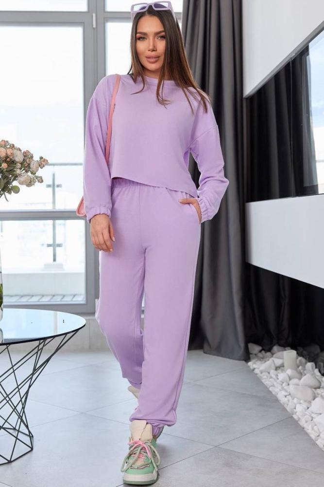 Спортивний костюм жіночий S-M Лавандовий (190620)