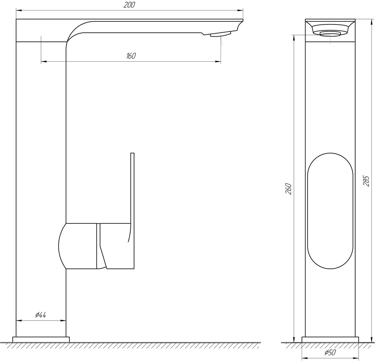 Змішувач для кухні Globus Lux Ontario GLO-0203L (18442)