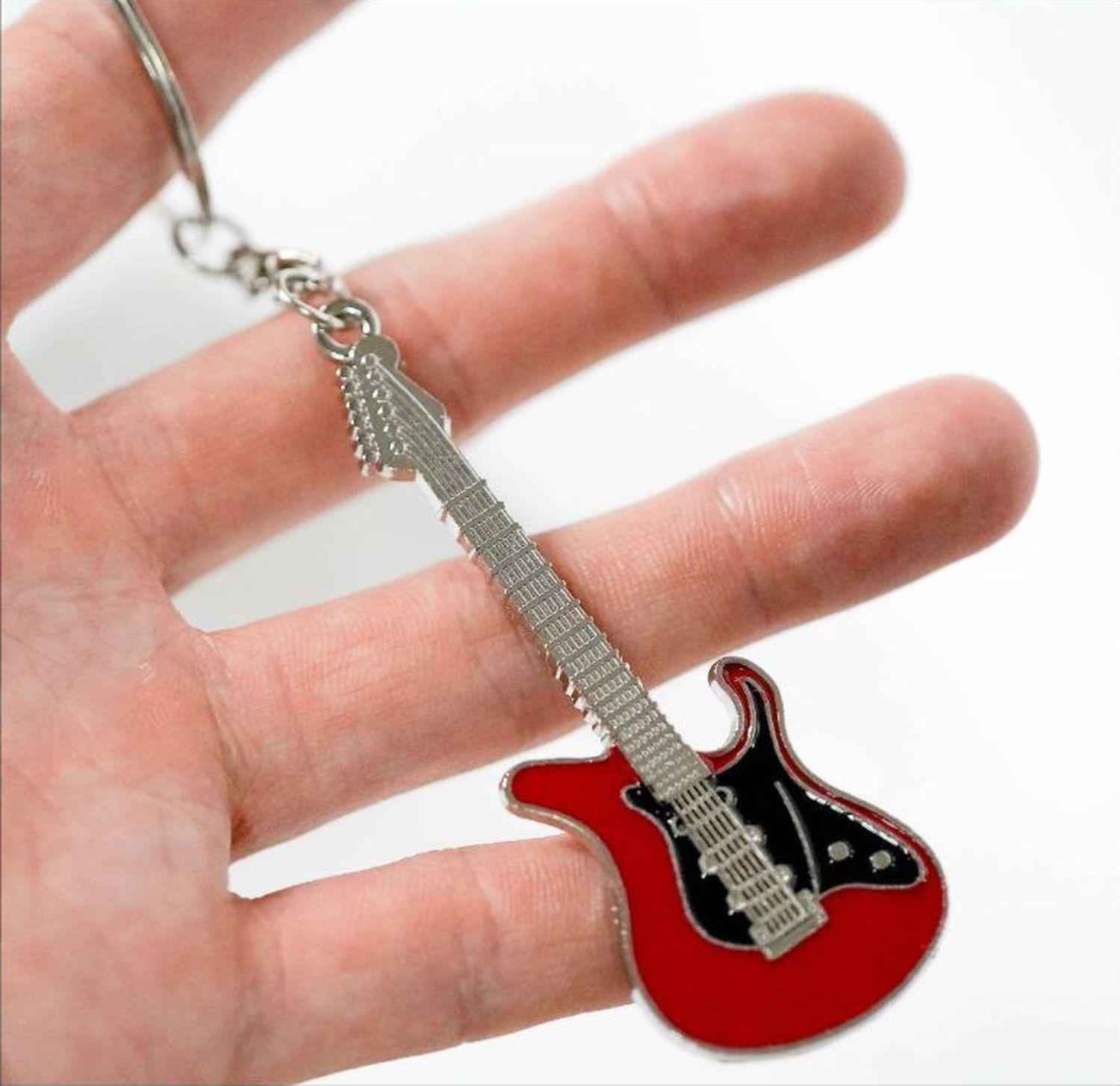 Брелок для ключей Гитара металлический Красный (99_10_0_1С) - фото 7 Брелок для ключей Гитара металлический Красный (99_10_0_1С) - фото 7
