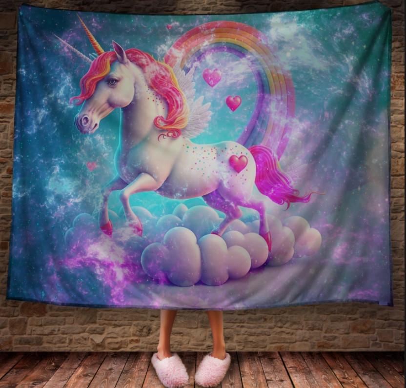Плед с 3D принтом Единорог Смилл 150х200 см (epi_1885) Плед с 3D принтом Единорог Смилл 150х200 см (epi_1885)