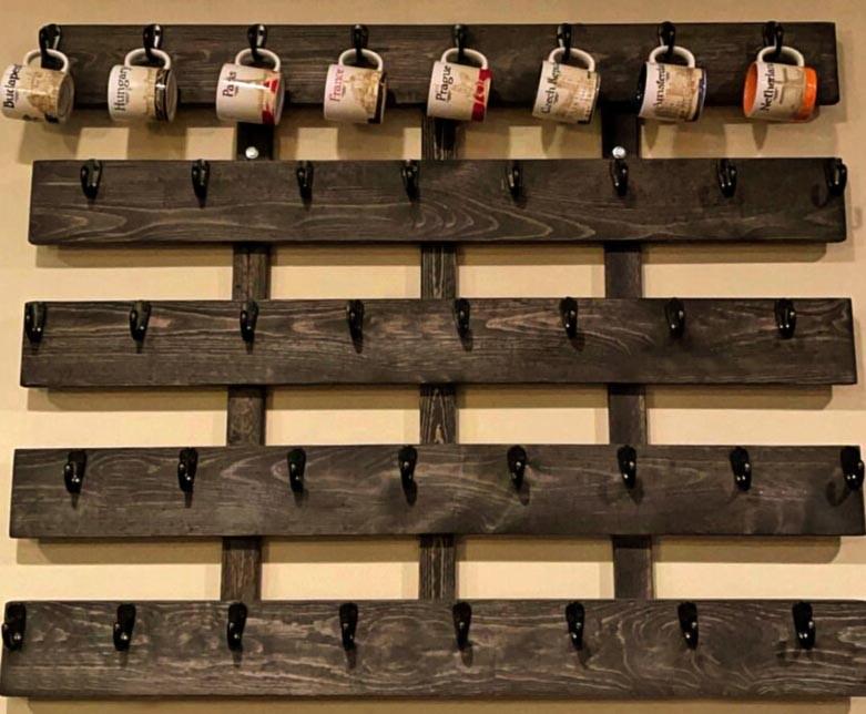 Органайзер для кружек из дерева Арарат 40 Мокко (СДК-400110)