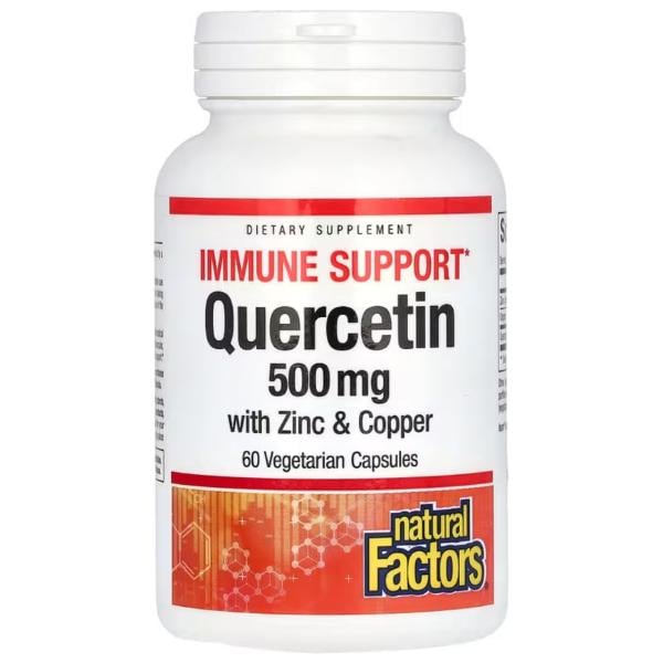 Кверцетин Natural Factors Immune Support Quercetin with Zinc & Copper 60 вег. капс. (000026288)