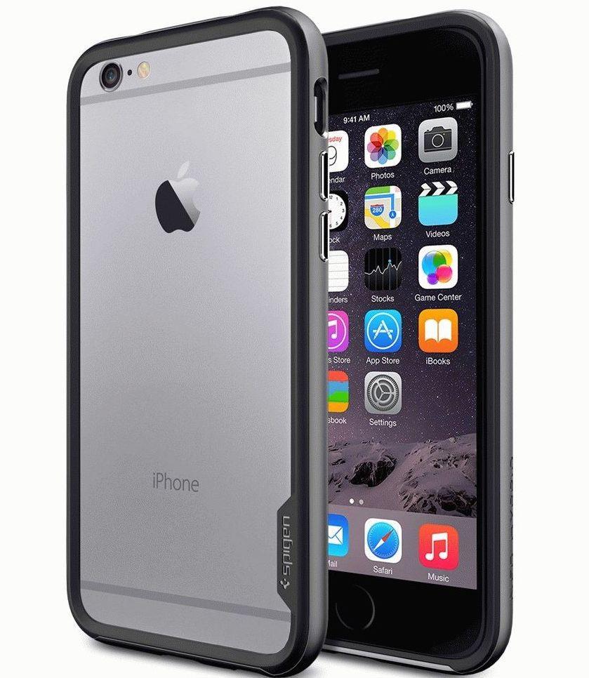 Чехол-бампер Spigen SGP Neo Hybrid EX Series Bumper for iPhone 6/6S, GunMetal (SGP11024)