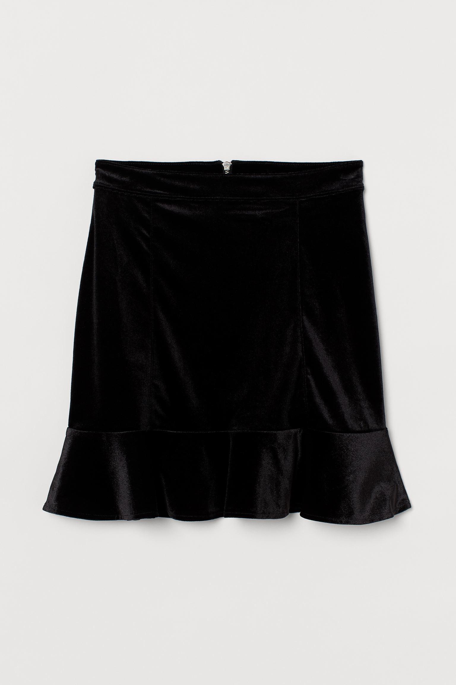 Юбка велюровая р. 36 Черный (8420282Vabr)