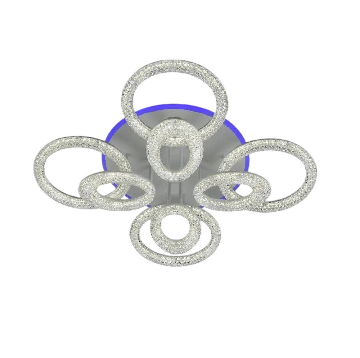 Люстра светодиодная Svet 208W с подсветкой 3000-6000К Белый (SC-3628A/4+4C WH+PK/BU/PL)