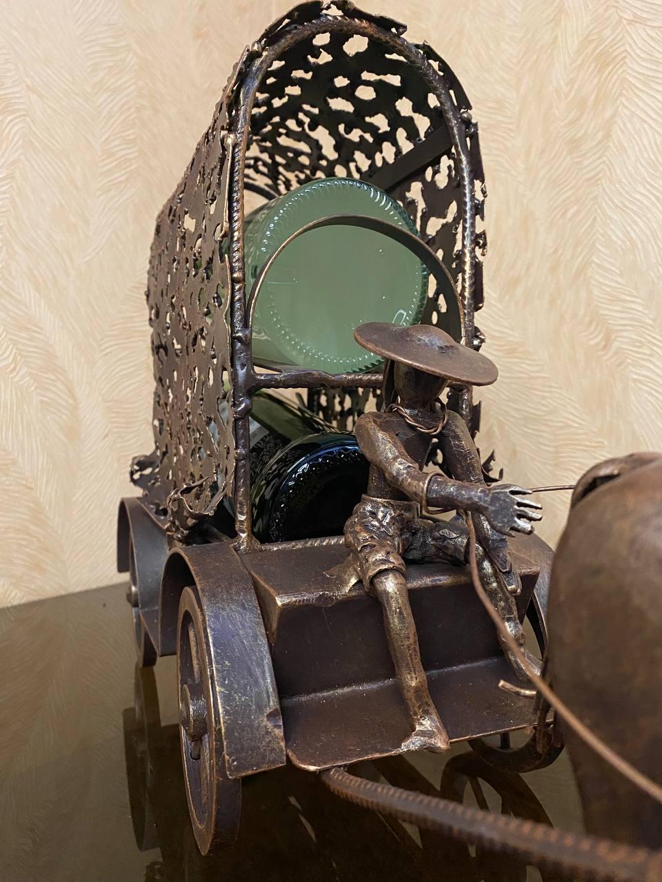 Підставка для пляшок Кінь на 2 шт. металева 33х15х60 см - фото 4 Підставка для пляшок Кінь на 2 шт. металева 33х15х60 см - фото 4